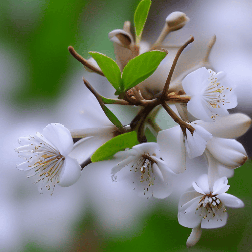White blackthorn flower 