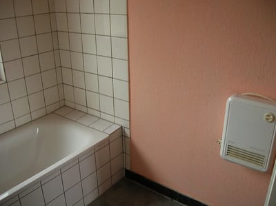 A heating device installed in the wall