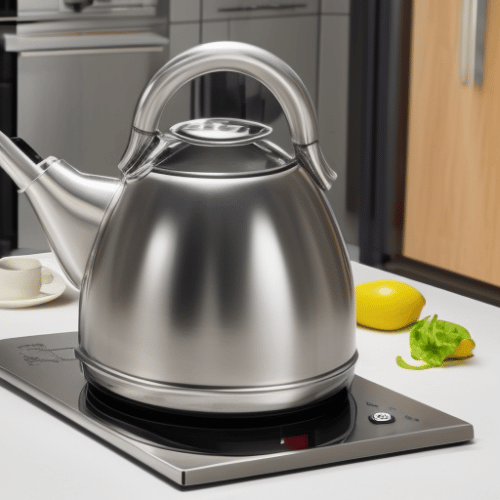 A kettle on an induction hob