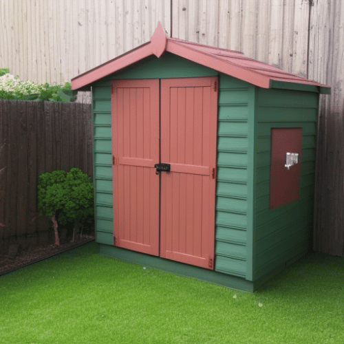 A locked shed at the backyard