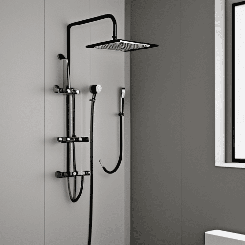 Black-coated electric shower