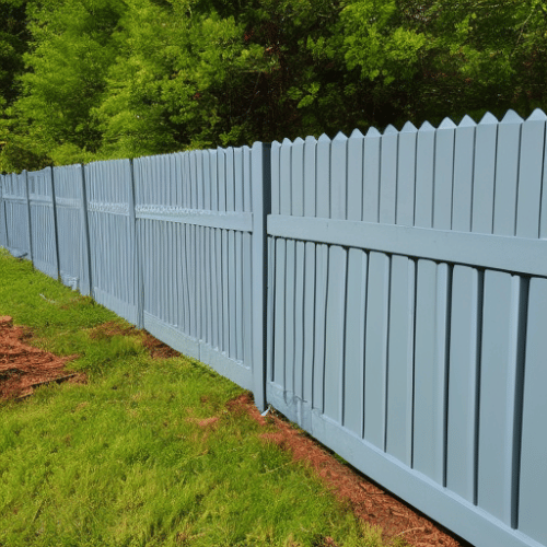 Newly painted fence