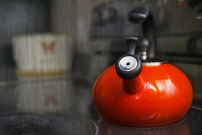 boiling water using an orange boiler