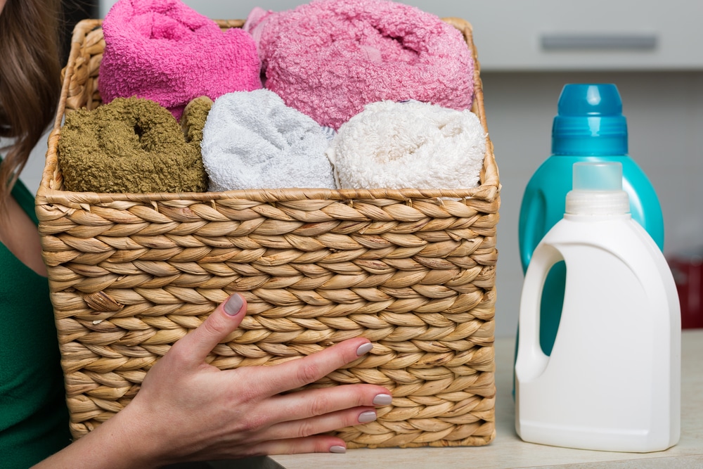 detergent, softener and laundry