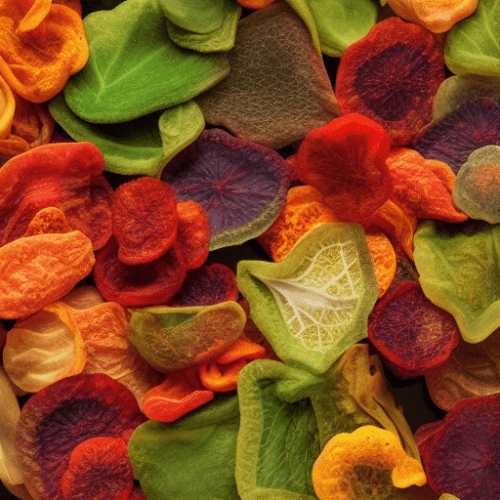 Assorted dehydrated vegetables