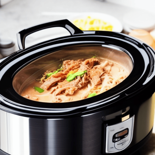 Using a slow cooker to prepare food