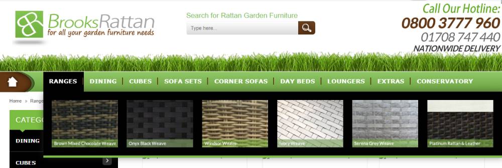 Brooks Rattan Garden Furniture Ranges Menu