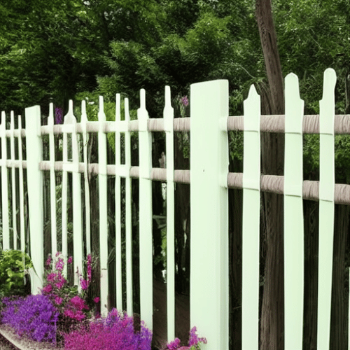 Painting garden fence