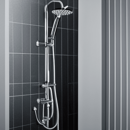 a stainless steel electric shower