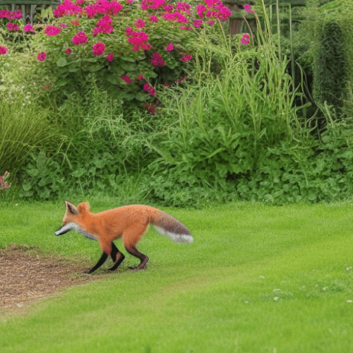 fox in the garden
