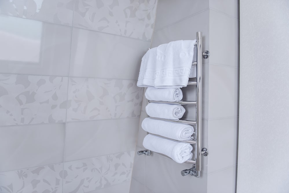 properly arranged white towels