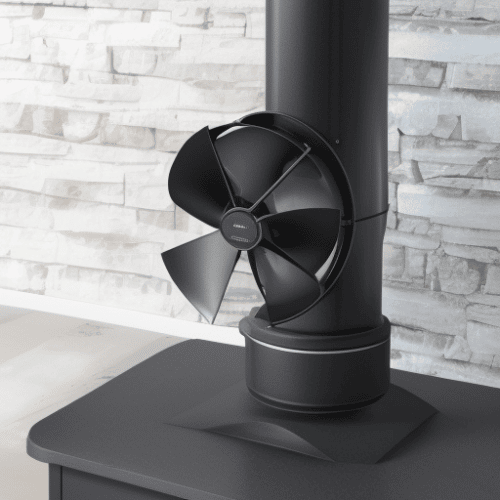 a small fan above the stove