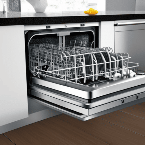 an open appliance for cleaning the dishes
